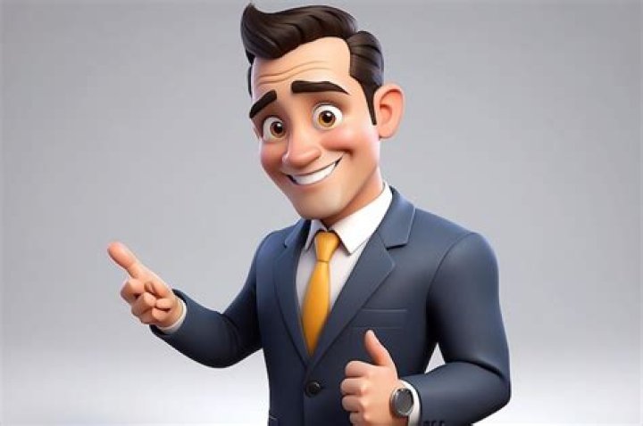 Cartoon character of a business boy with glasses on Craiyon