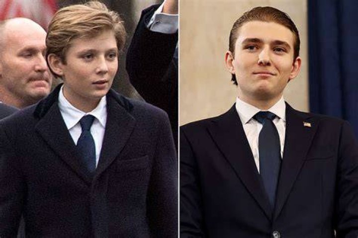 Donald Trump’s youngest son Barron, 17, towers above his father in new