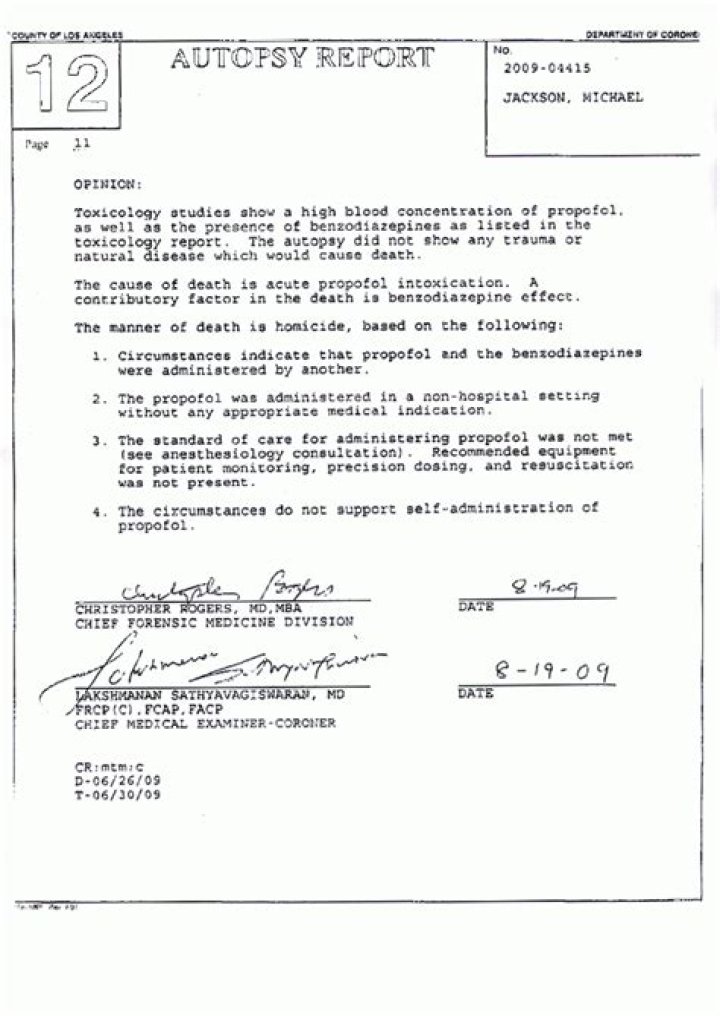 Michael Jackson Autopsy Report: Uncovering The Mystery