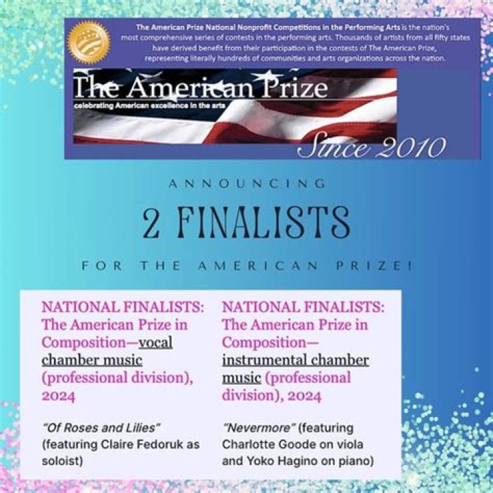 The American Prize Announcing VOCAL WINNERS, runnersup art song