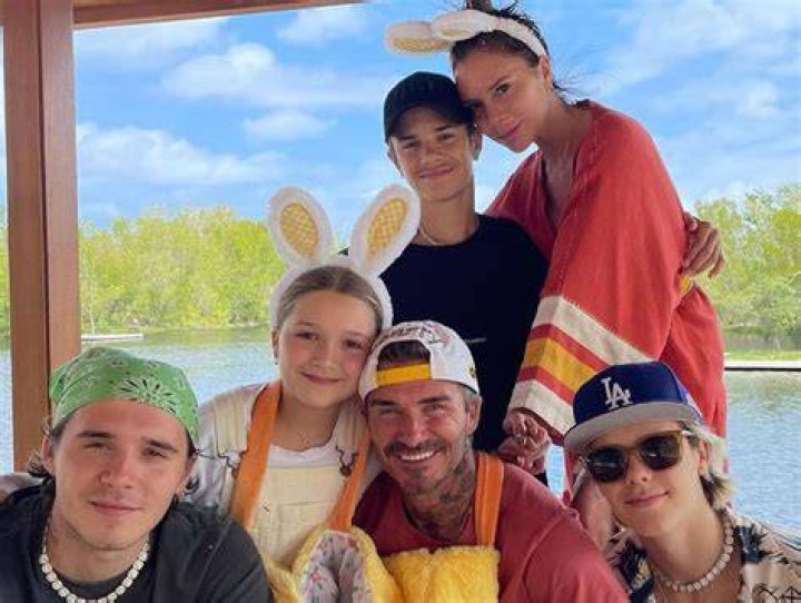 The Beckham family celebrates Easter in matching bunny ears